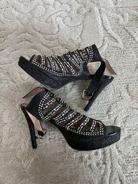 Black Sparkly High Heels